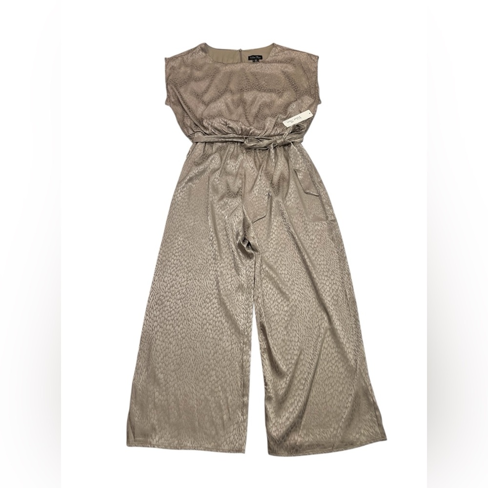 NWT Velvet Fleur Tan Gold Jumpsuit Size 16W